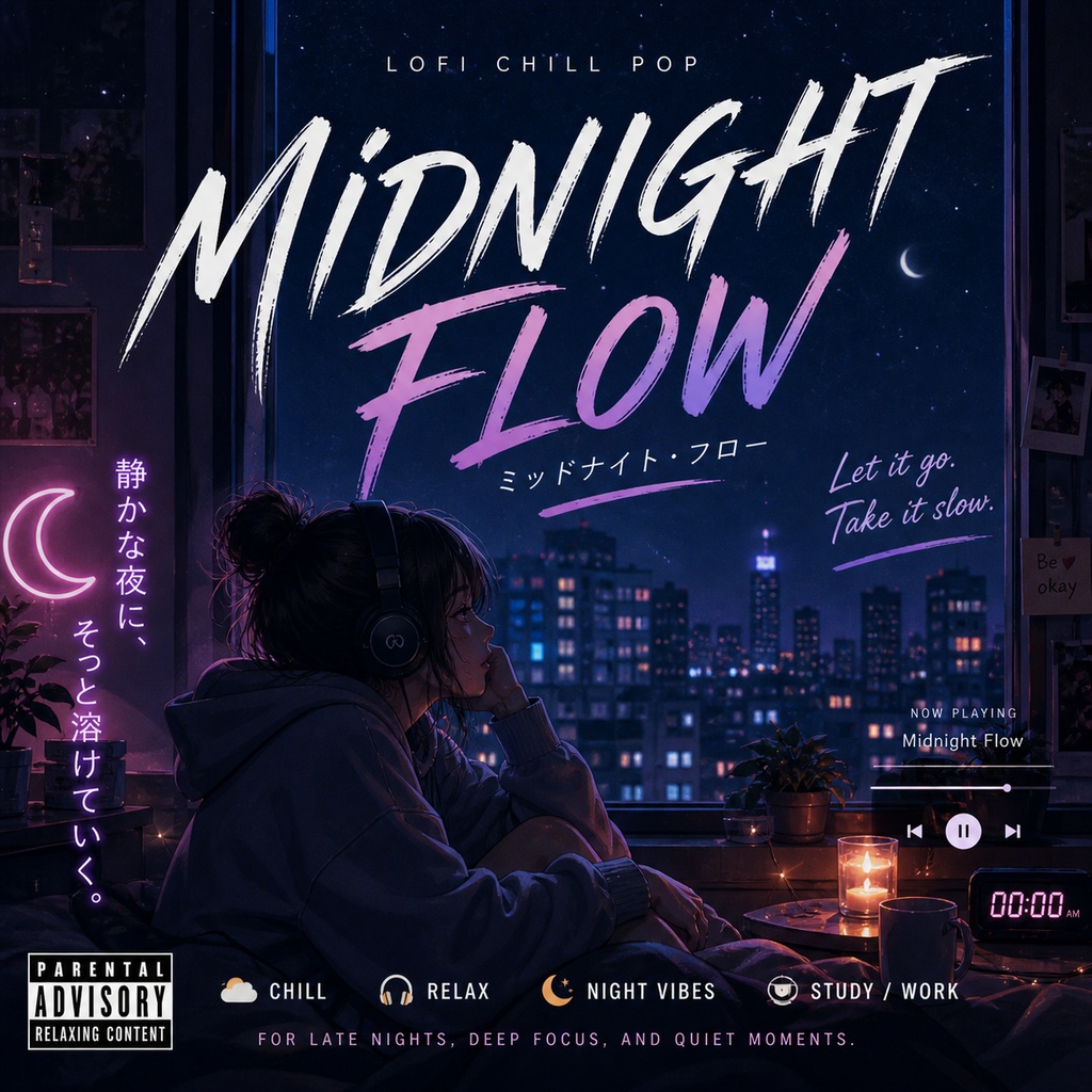 MIDNIGHT FLOW – LoFi Chill & Study BGM (夜・作業用)