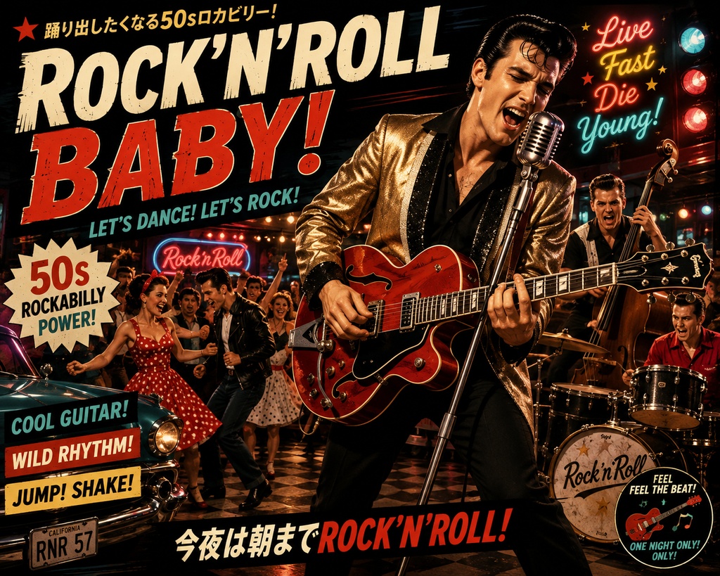 【50sロカビリー】ROCK'N'ROLL BABY!|踊り出したくなる元気爆発ロックンロール【MP3】