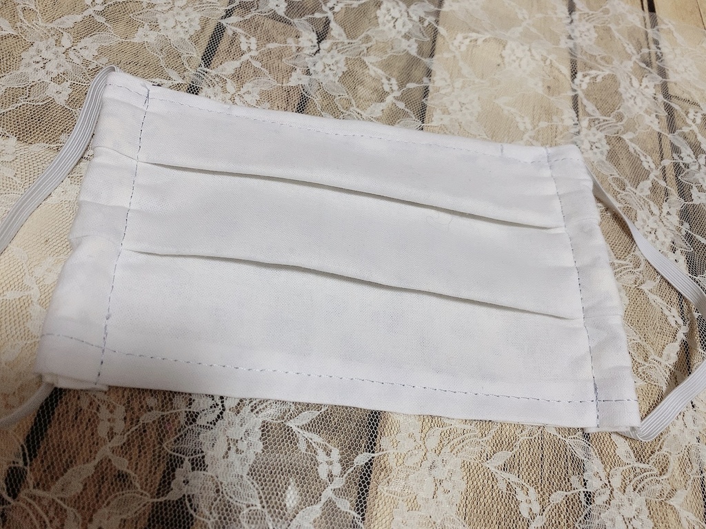 鼻ワイヤー付き布マスクL（白）
