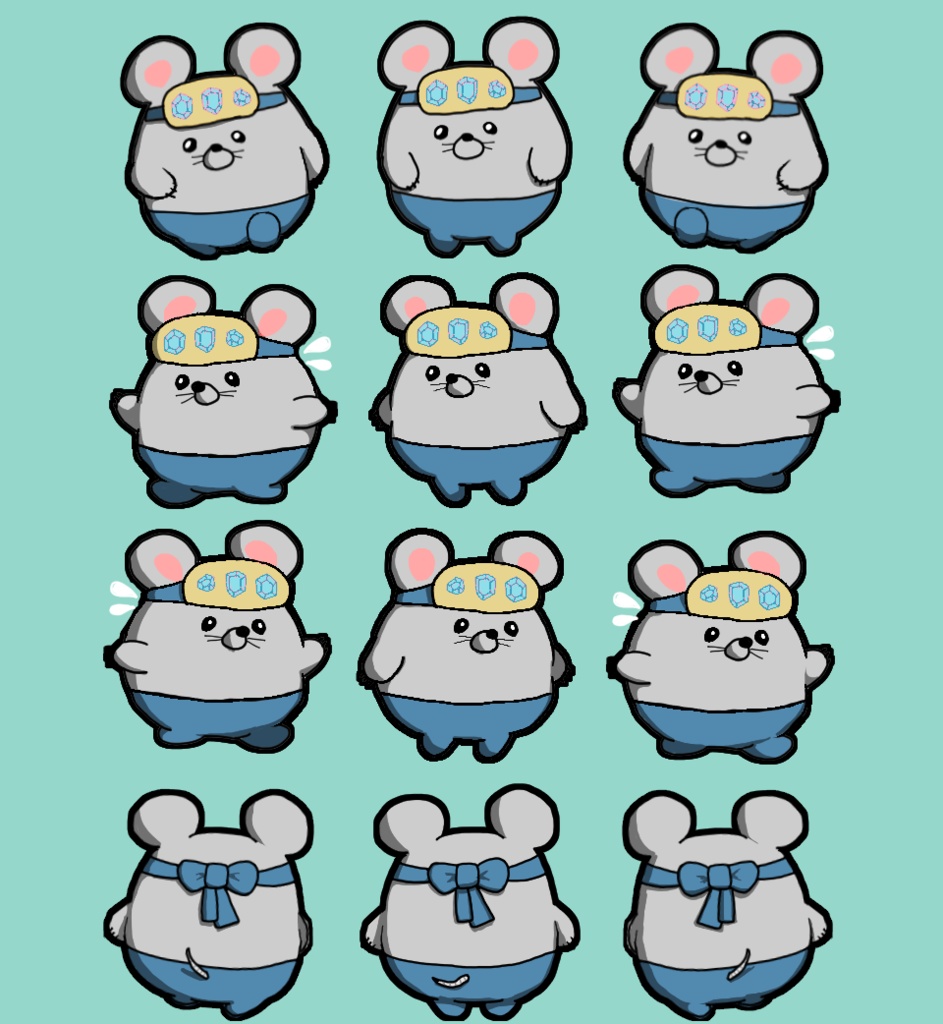 ムチムチやさんのネズミパックMOCHI