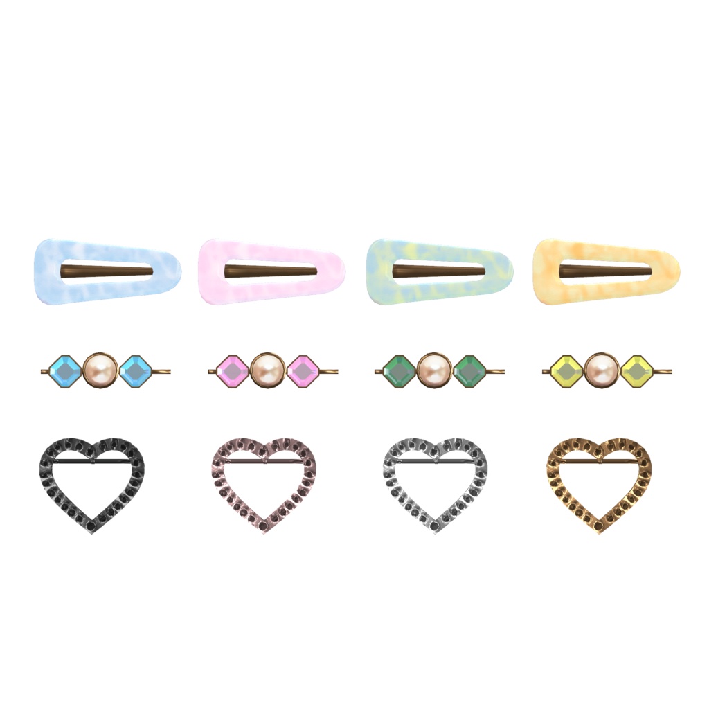 べっこう風ヘアピンセット