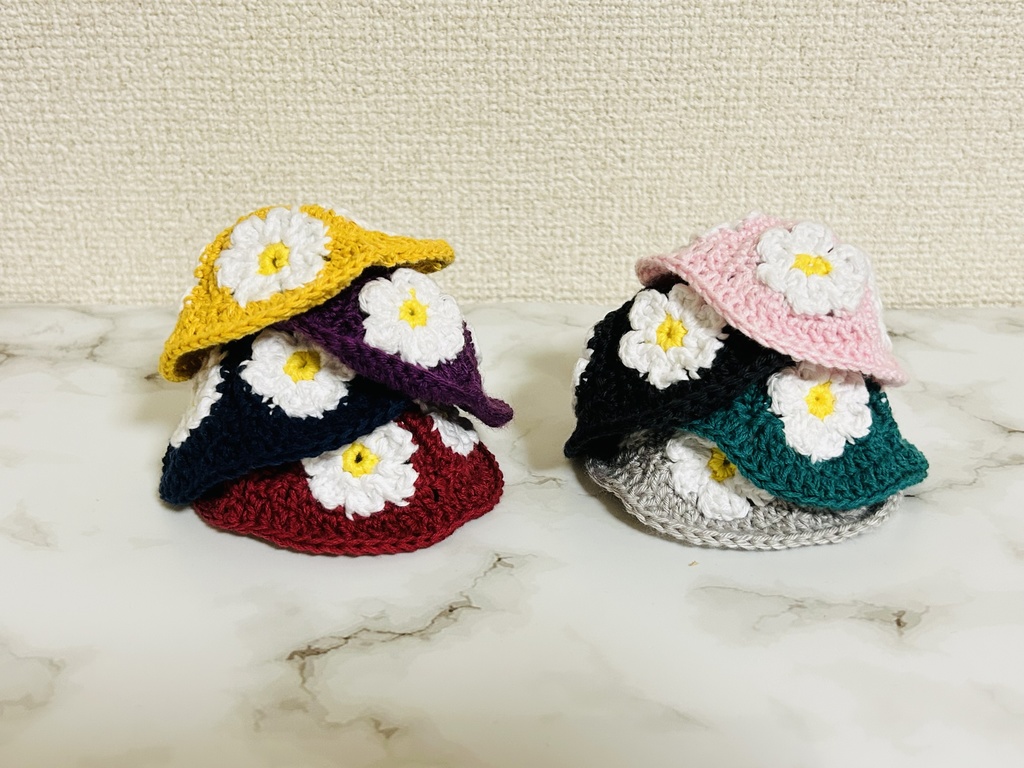 【にじぱぺっと】お花の帽子 Vol.2【編み物】