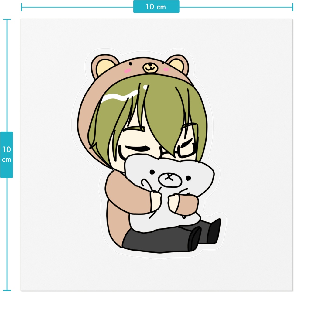 【霜野家】来翠熊 ステッカー