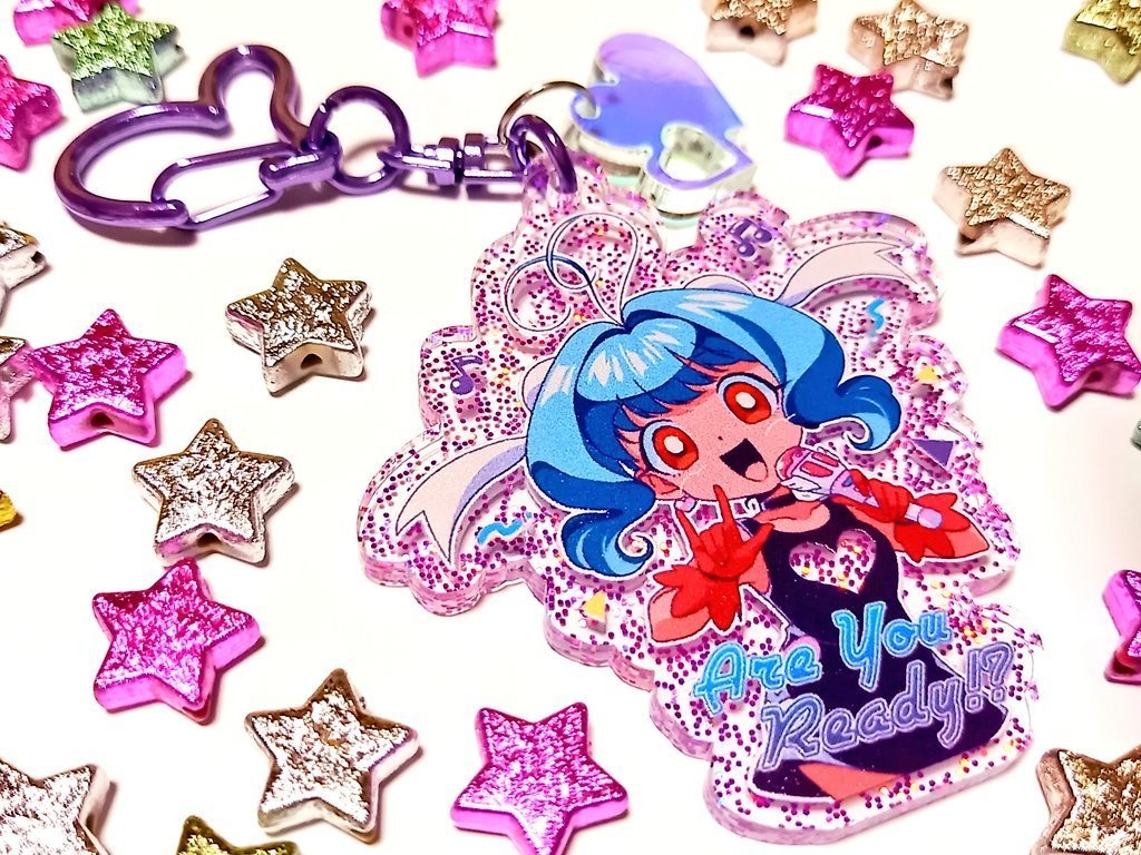 キラキラアクリルキーホルダー