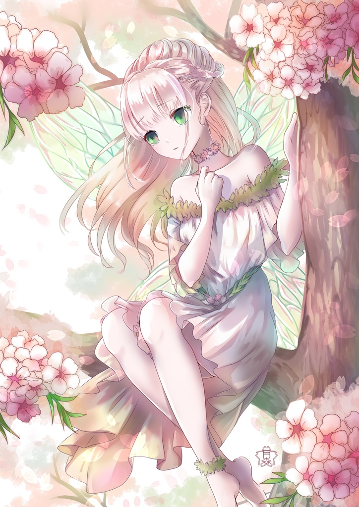 ポストカード「桜の妖精」