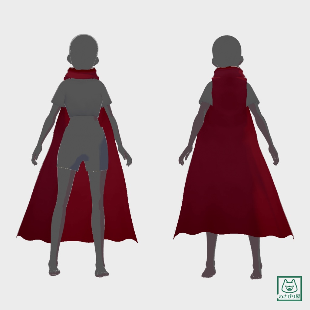 【VRoidテクスチャ(無料)】シンプルマント