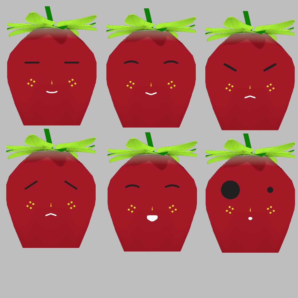 【オリジナル3Dモデル】いちごちゃん【VRM】