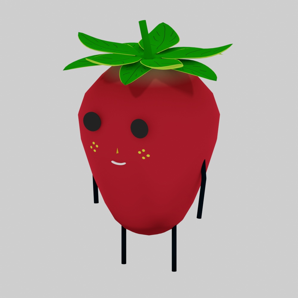 【オリジナル3Dモデル】いちごちゃん【VRM】