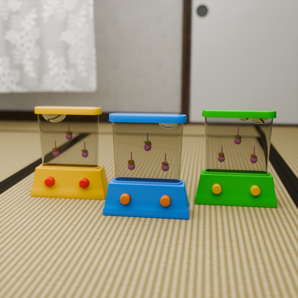 【FBX】懐かしの水中輪投げゲーム【商用OK】
