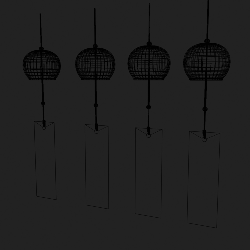 【FBX】シンプルな風鈴【商用OK】