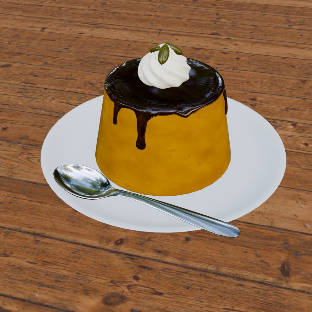 【FBX】かぼちゃプリン【商用OK】