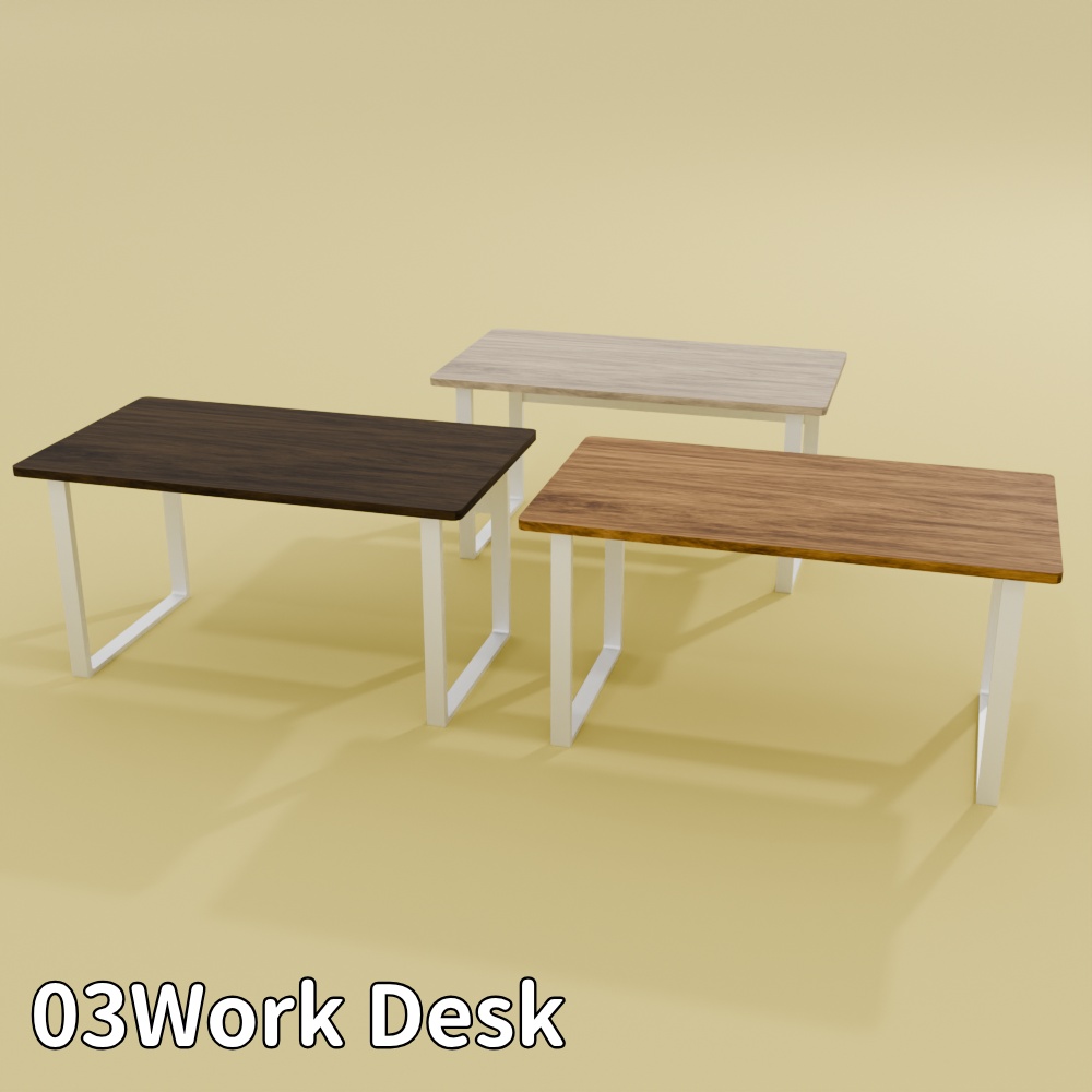 テーブルセット8種【FBX/Unitypackage】