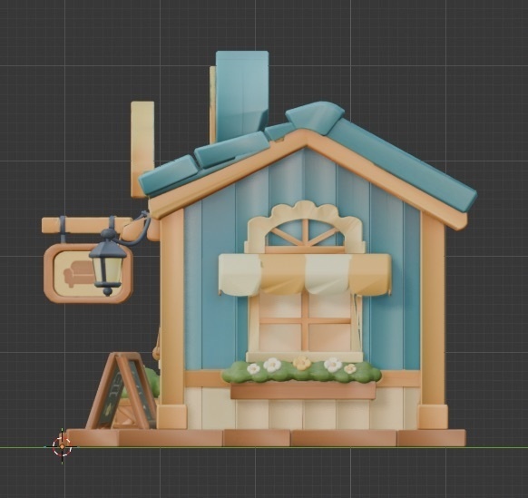 【3Dモデル】可愛い家具屋さんのお店(Unity / VRChat対応・パーツ別)