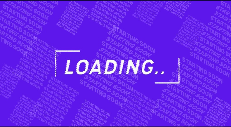配信用待機画面 glitch_loading