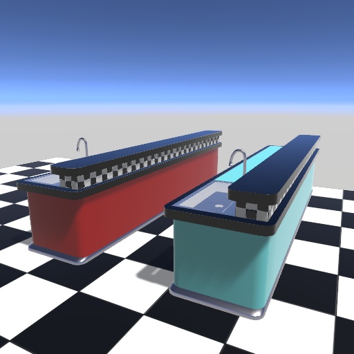 【VRChat向け】ダイナー風家具セット(Standard Shader)