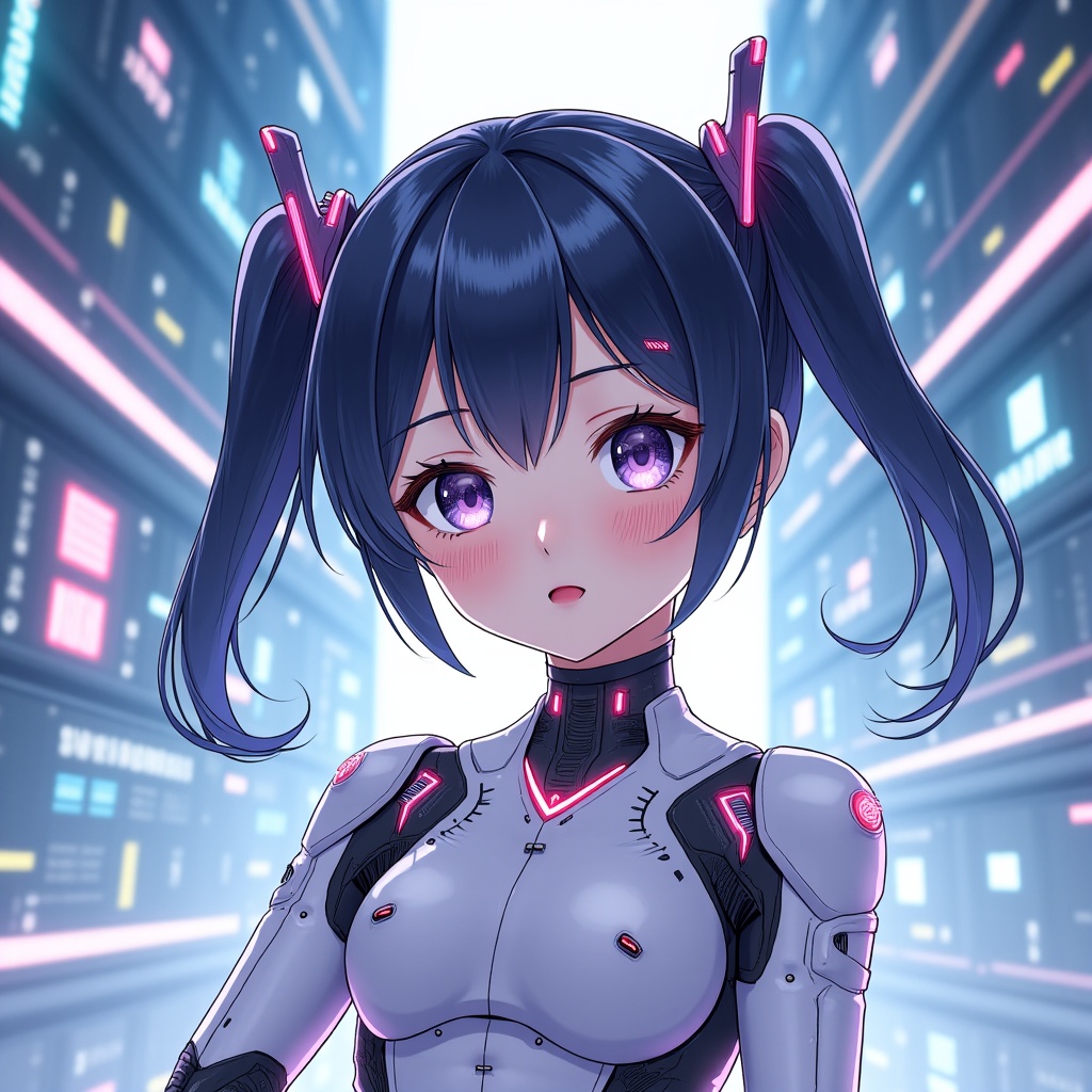 ロボっ娘、ちょこんと起動中♡