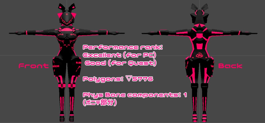 【オリジナル3Ⅾモデル】OIW: バトルスーツ Veronica 【Quest対応】