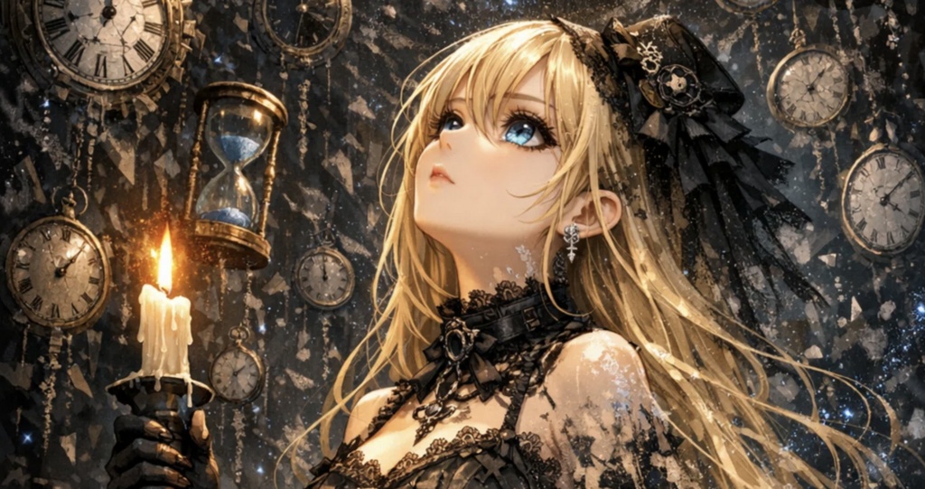 砂に溶ける刻｜Gothic Echoes｜時間という名の、美しくも残酷な制限