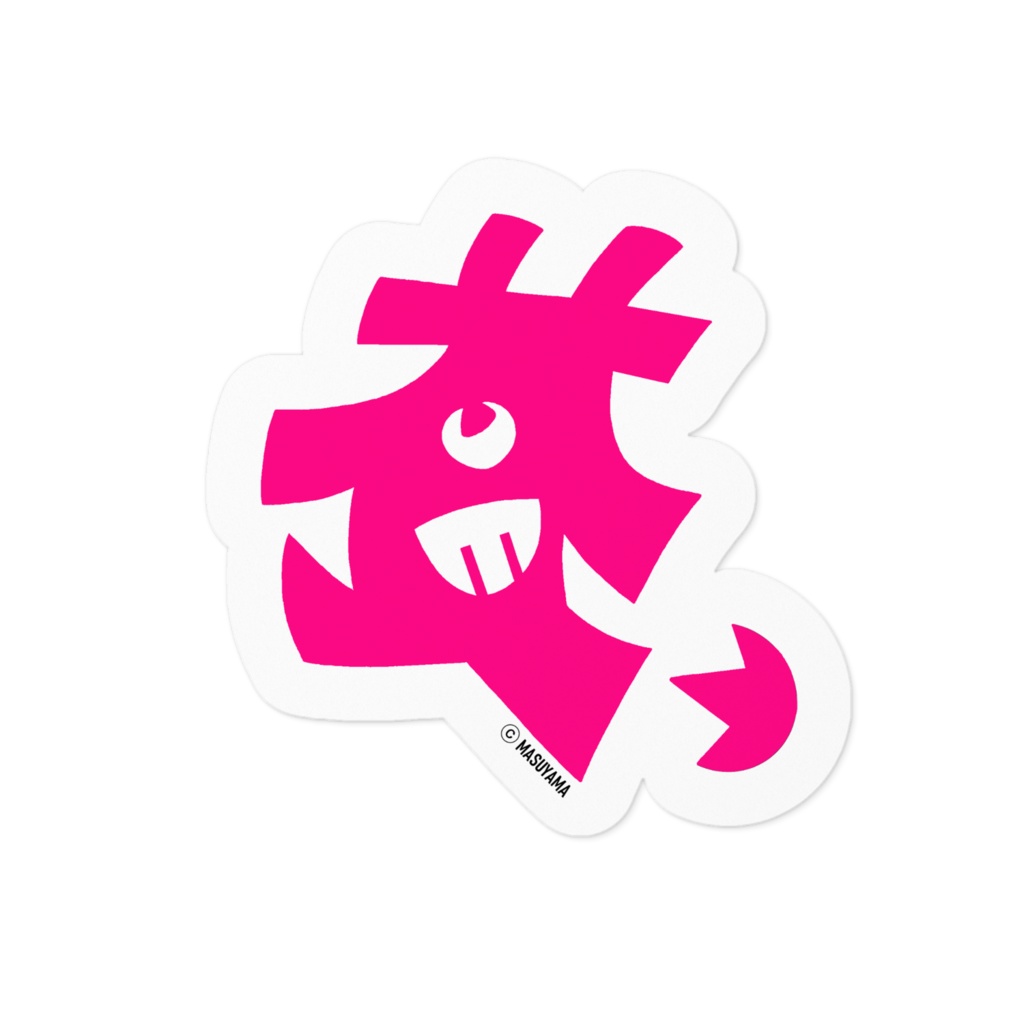 益の字ステッカーぴんく