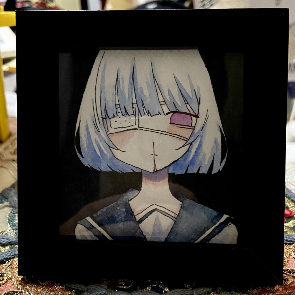 額付き水彩原画1
