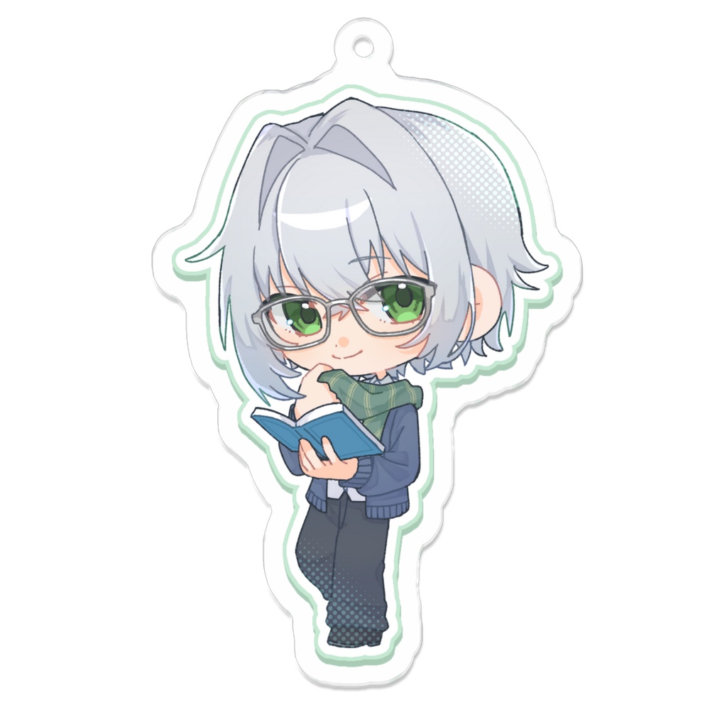 宮守しず　ミニキャラアクリルキーホルダー(笑顔)(70mm)