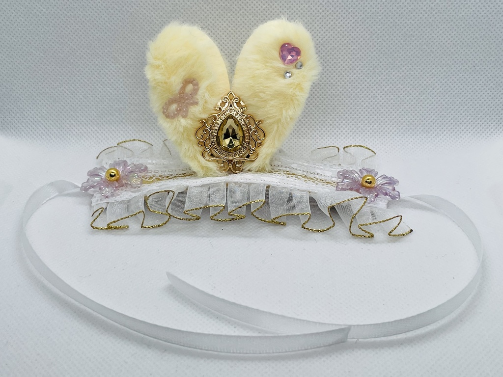 黄うさぎのヘッドドレス