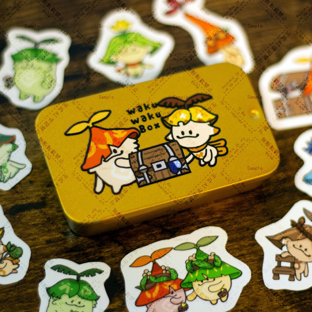 アランナラのメンタム缶とシールのセット