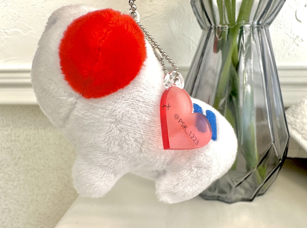 【推し活】ぬい用ネームタグ ハート型・全七色