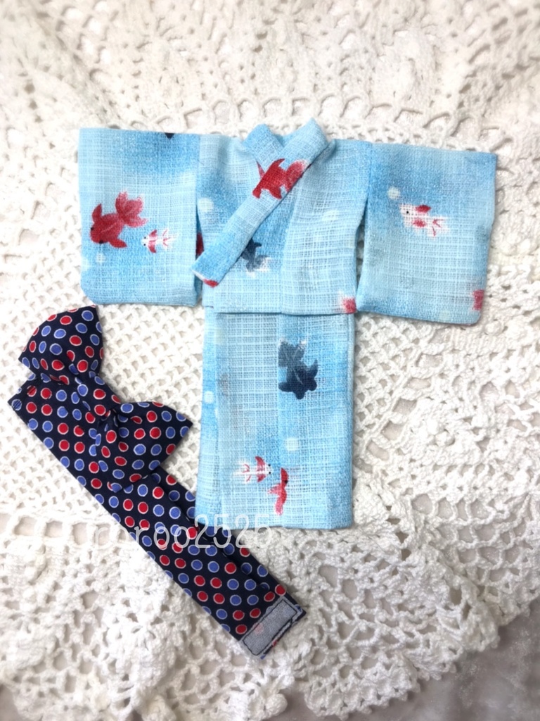 monst 浴衣セット　【金魚 水色】