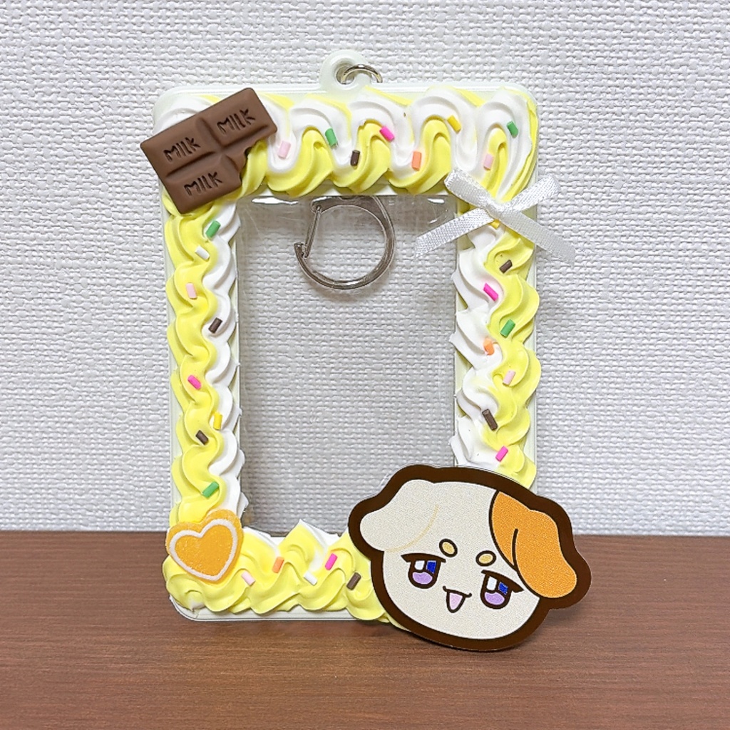 【非公式】🍝🍷ホイップデコカードキーホルダー