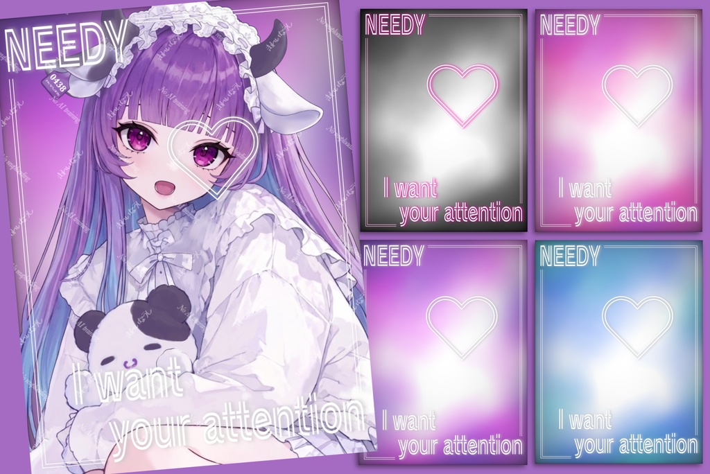 【使用条件アリ】おはVフリー素材『I want your attention』きれいなうし(本物)