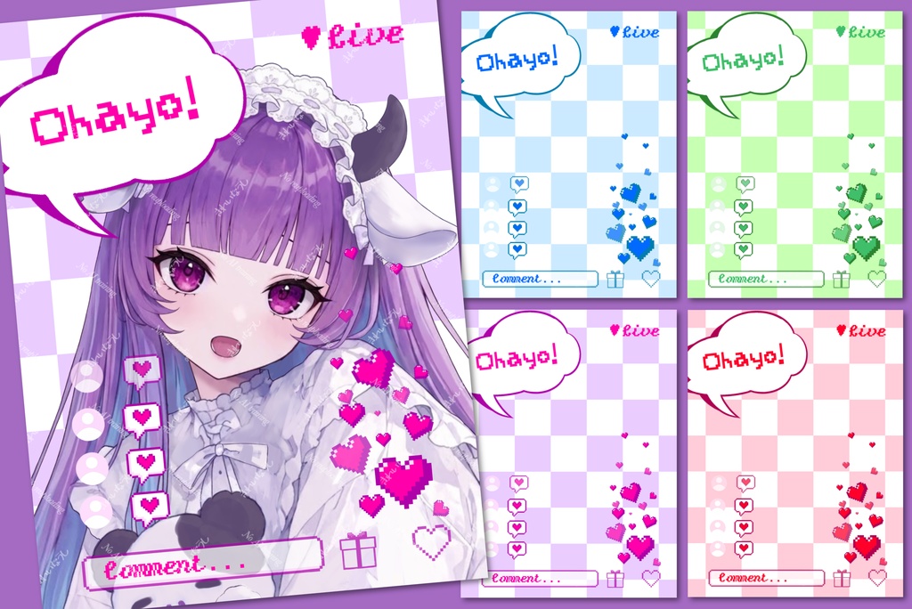 【使用条件アリ】おはVフリー素材『Ohayo!』きれいなうし(本物)