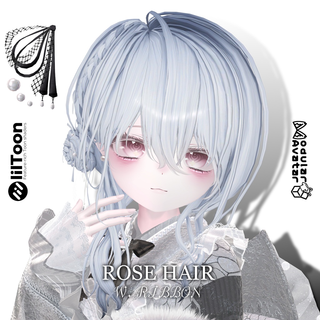 🌹Sale🌹<14 Avatar>Rose hair & Pearl Accessory Set