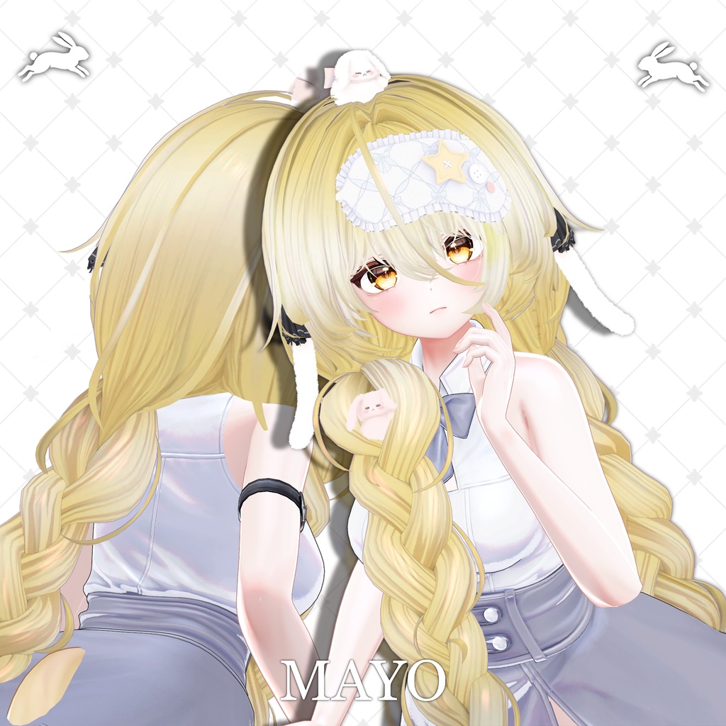 !SALE!๐<19 Avatar>Sleepy Bunny hair & Rabbit Set๐