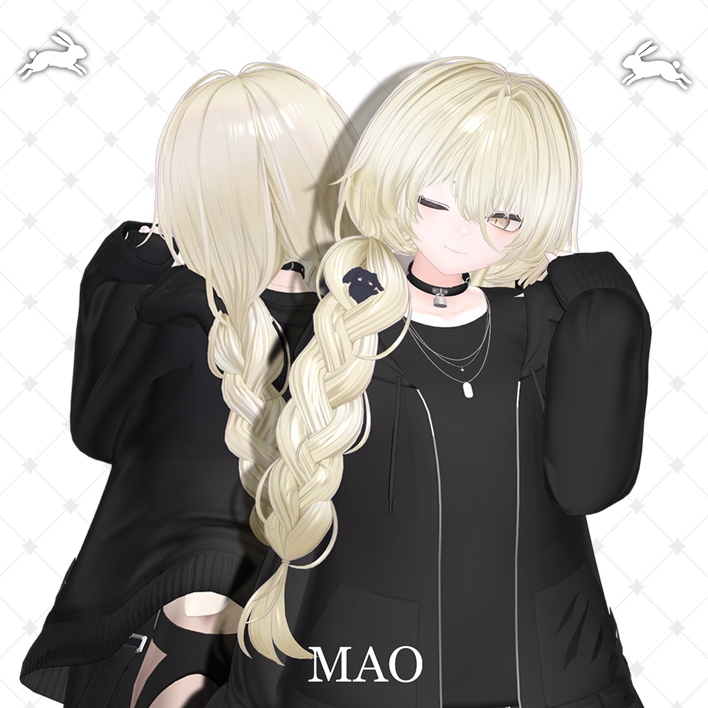 !SALE!๐<19 Avatar>Sleepy Bunny hair & Rabbit Set๐