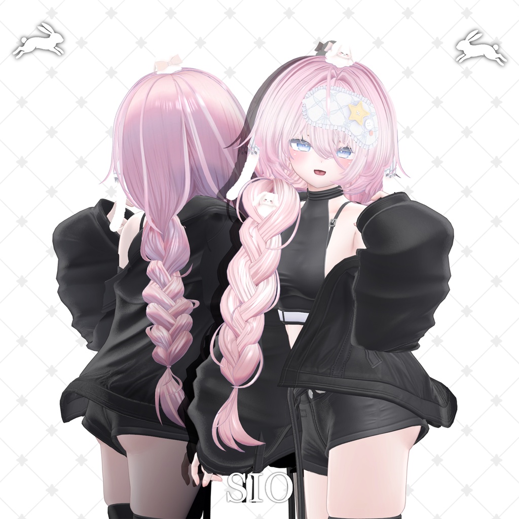 !SALE!๐<19 Avatar>Sleepy Bunny hair & Rabbit Set๐