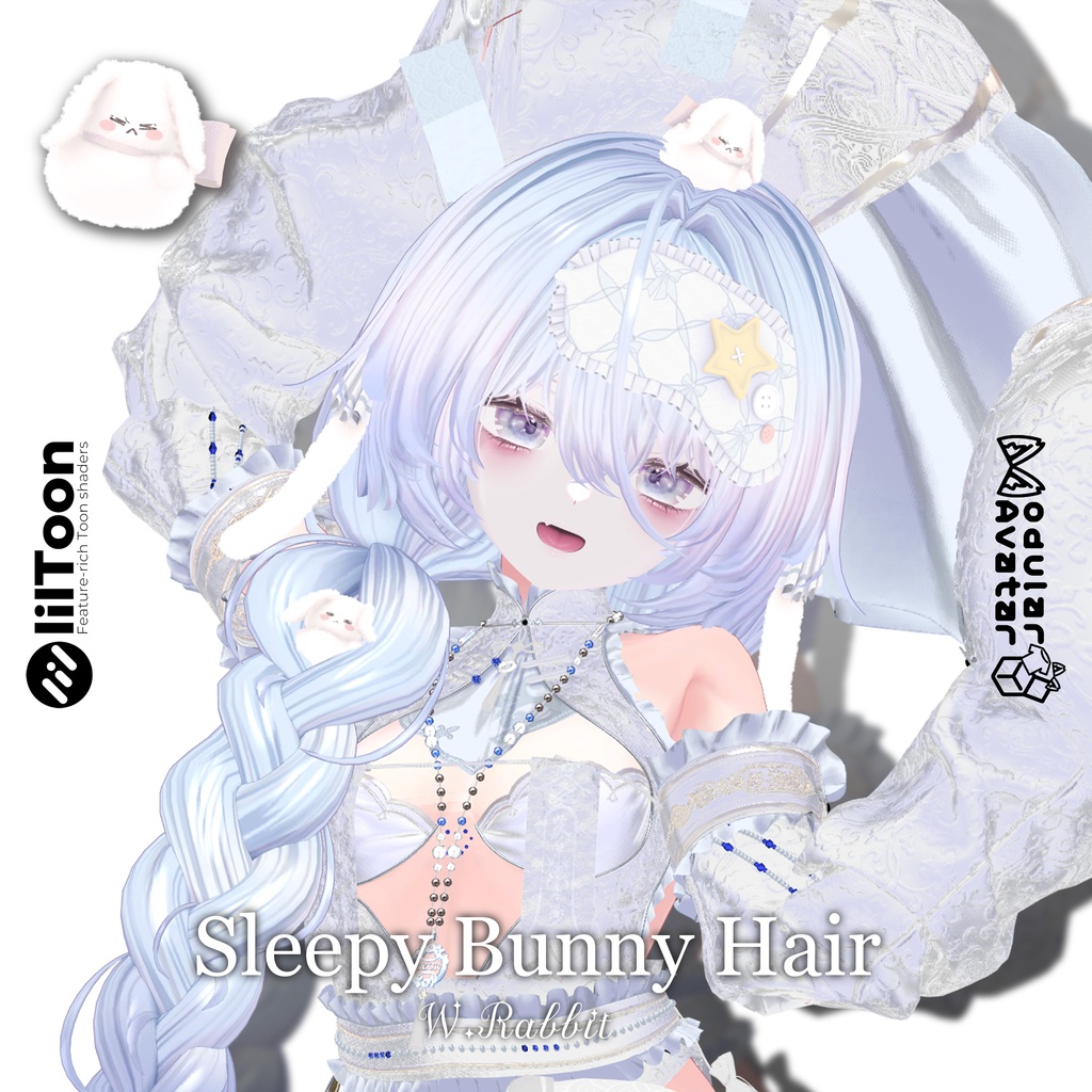 !SALE!🐇<19 Avatar>Sleepy Bunny hair & Rabbit Set🐇