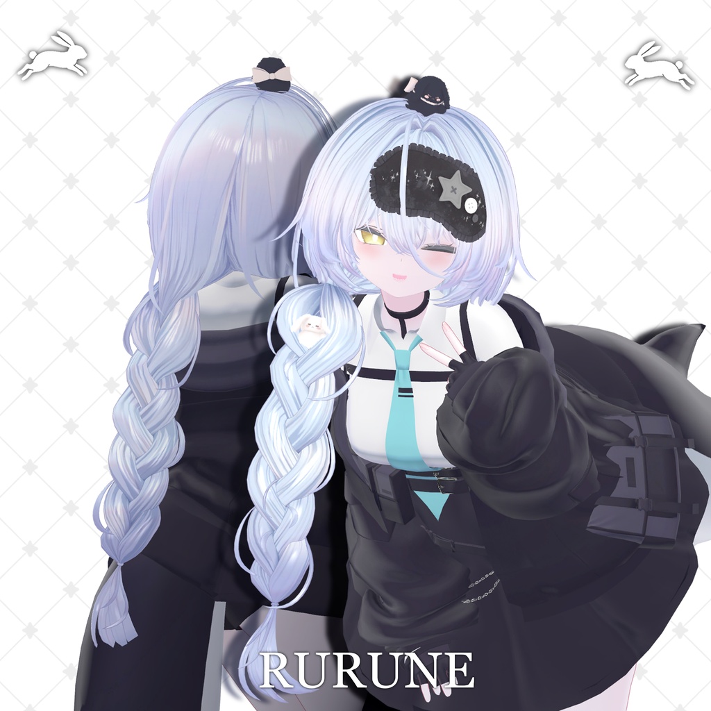 !SALE!๐<19 Avatar>Sleepy Bunny hair & Rabbit Set๐