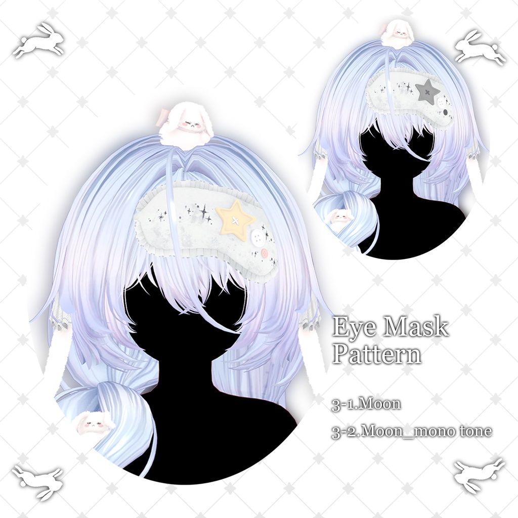 !SALE!๐<19 Avatar>Sleepy Bunny hair & Rabbit Set๐