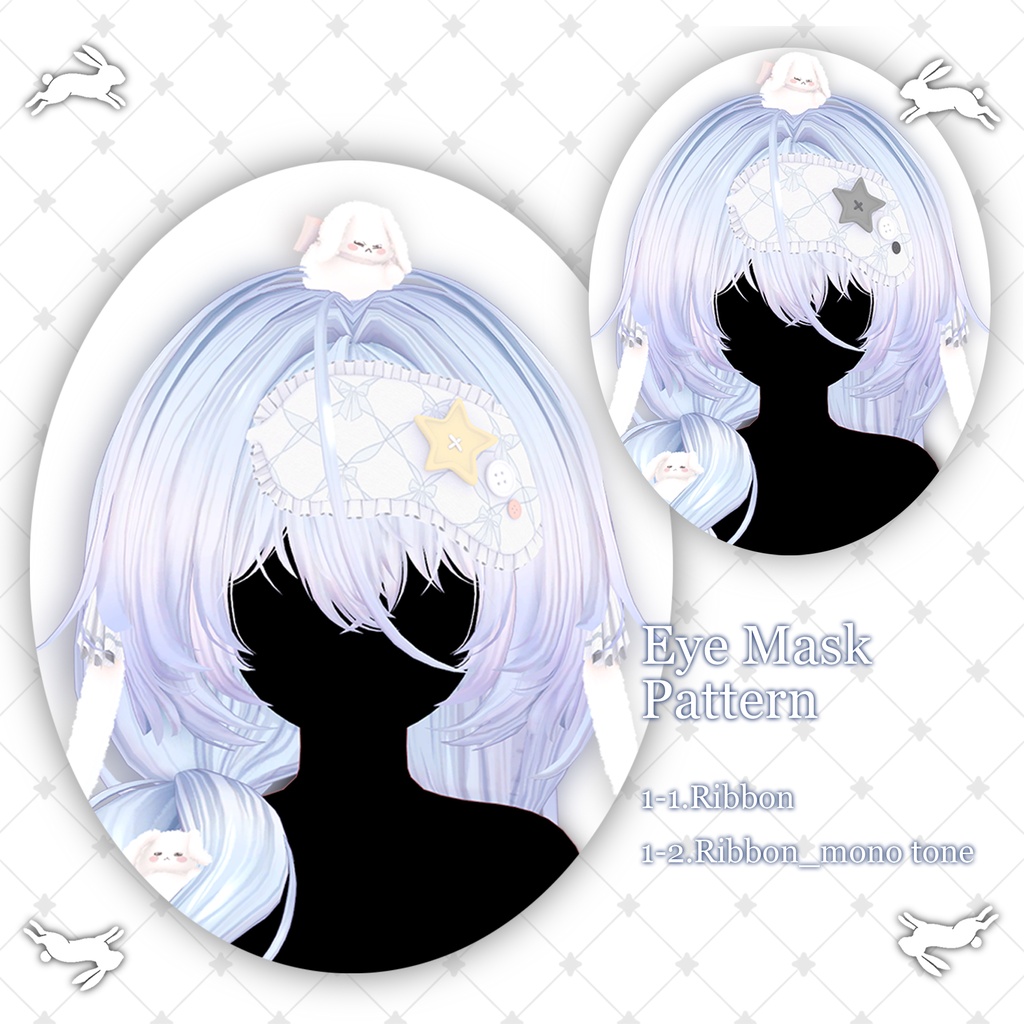 ๐<19 Avatar>Sleepy Bunny hair & Rabbit Set๐