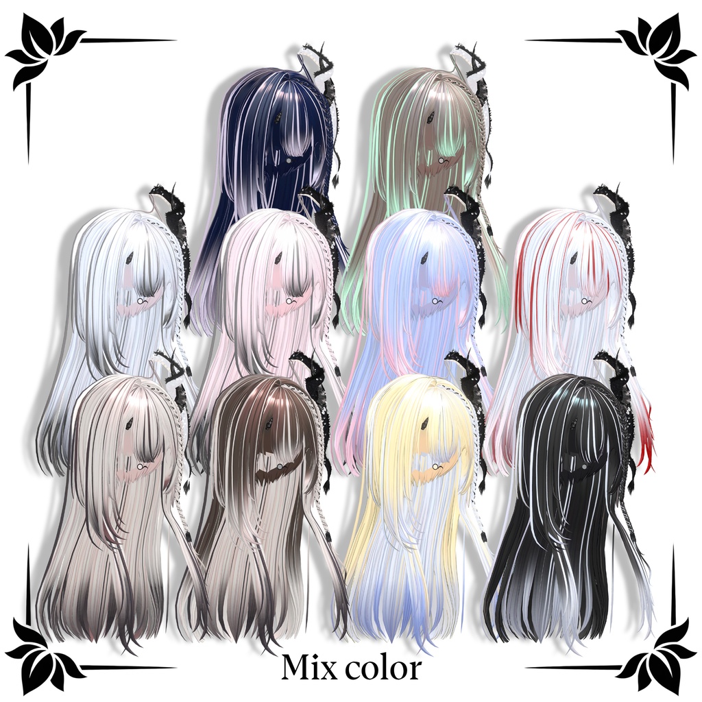 !SALE!🐉<21 Avatar>Dragon hair & Monocle Set🐉