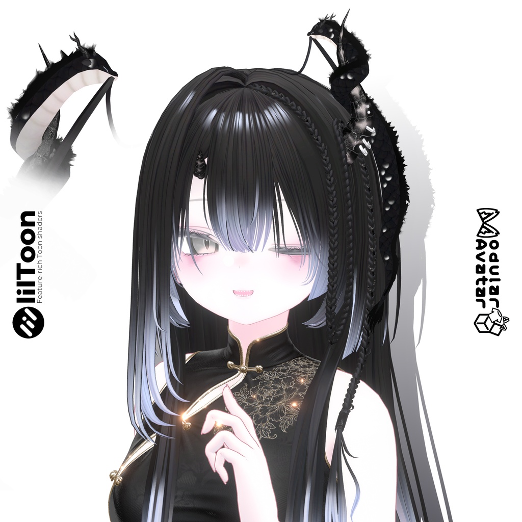 !SALE!🐉<21 Avatar>Dragon hair & Monocle Set🐉