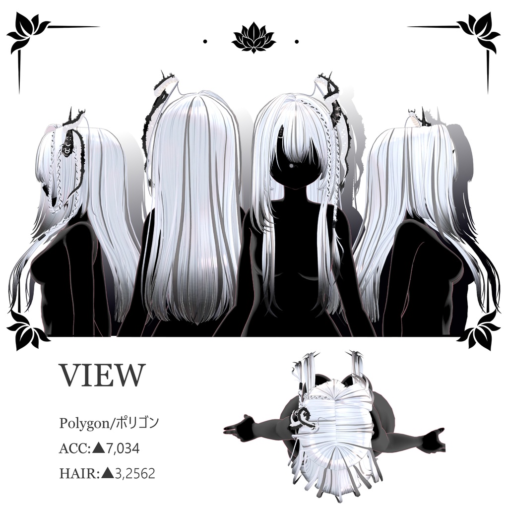 !SALE!🐉<21 Avatar>Dragon hair & Monocle Set🐉
