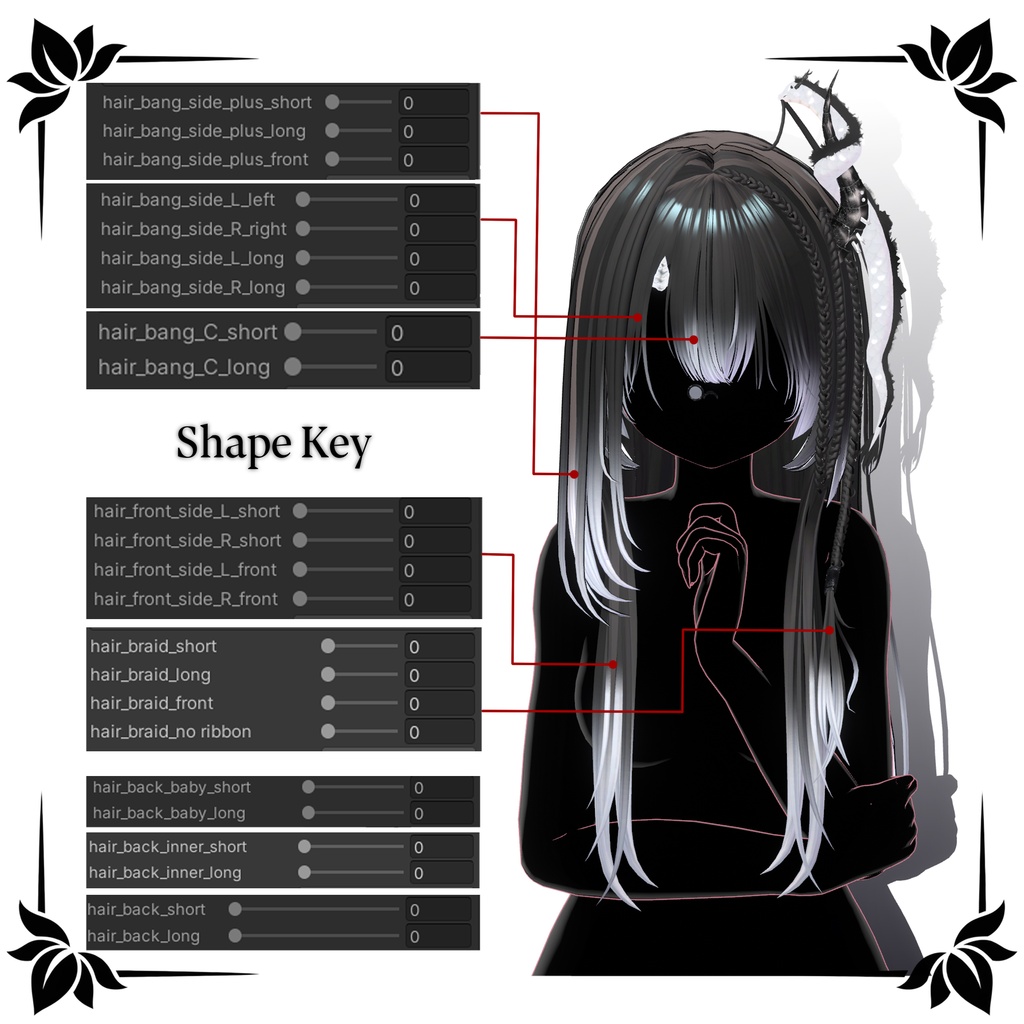 !SALE!🐉<21 Avatar>Dragon hair & Monocle Set🐉
