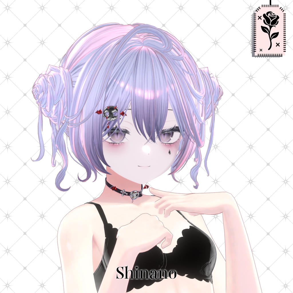 💀 🌹Sale!<18Avater>Twin rose hair+acc set🌹💀