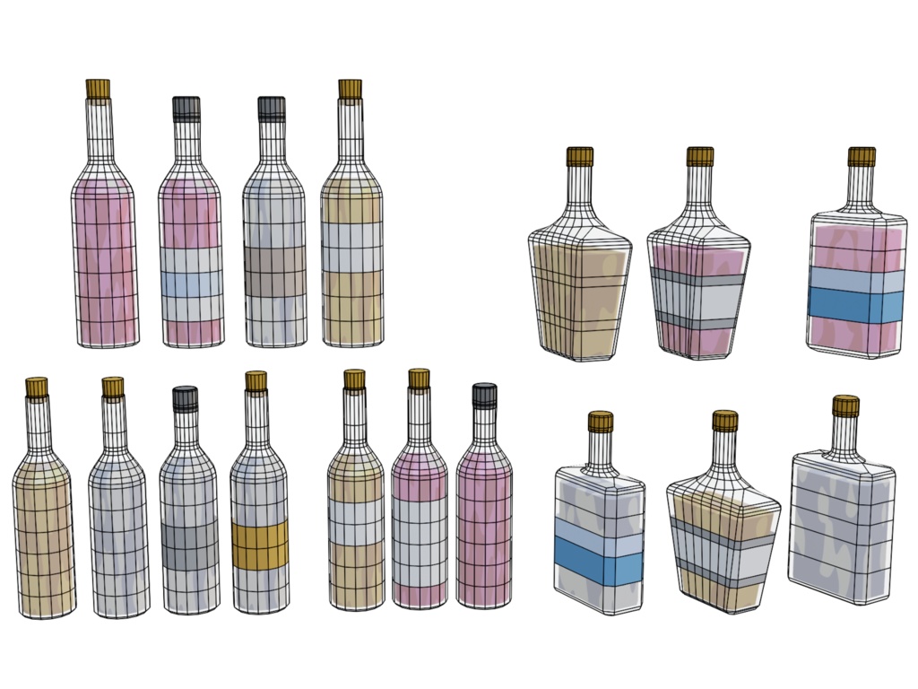 飲み物と食器の収納棚