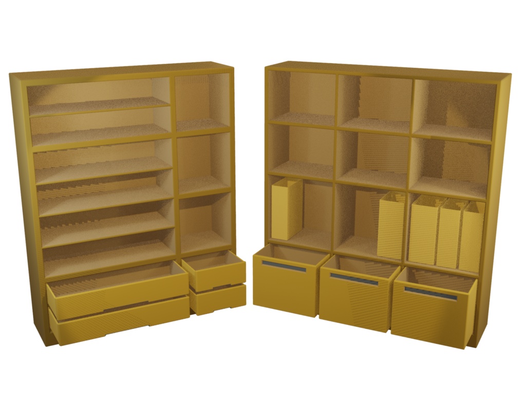 飲み物と食器の収納棚