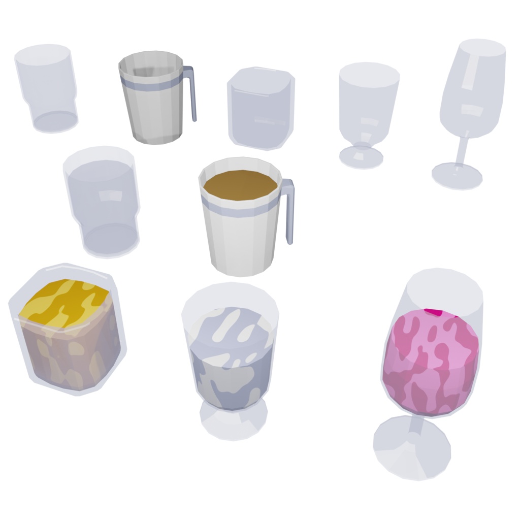 飲み物と食器の収納棚