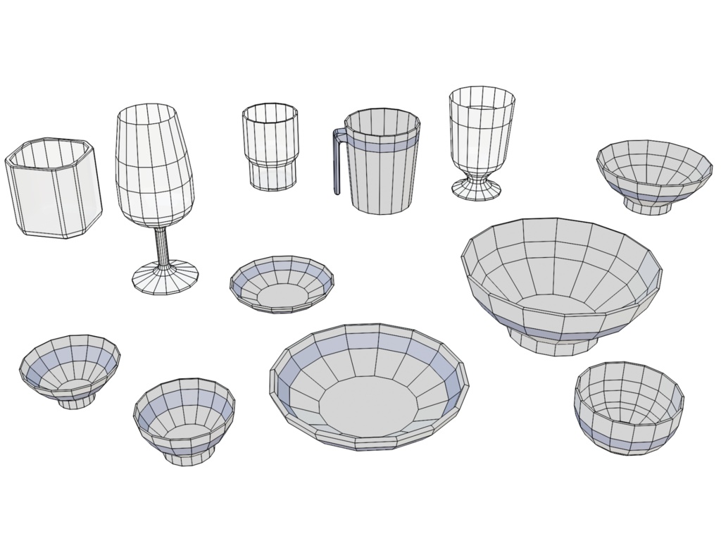 飲み物と食器の収納棚