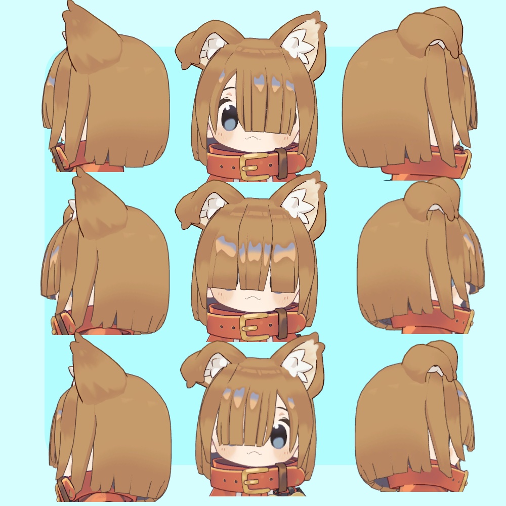 【半額SALE】【キプフェル・まめひなた】前髪3種+メカクレ おかっぱ&セミロング